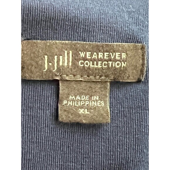 J. Jill wearever collection Blue Pleat Back 3/4 Sleeve Tunic Size XL - Picture 7 of 9